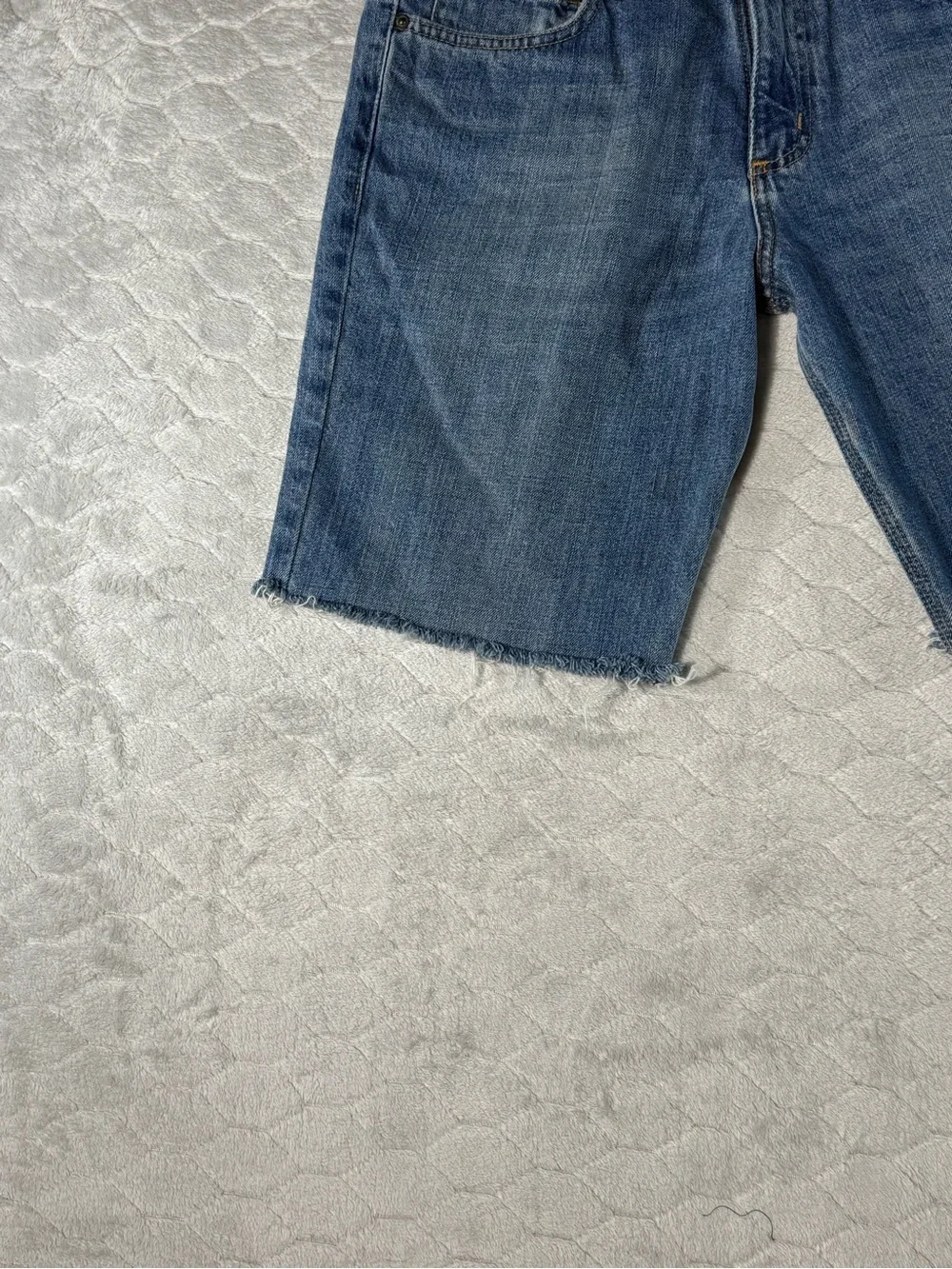 Carhartt Relaxed Straight Jorts Men’s 32 Blue Denim Cutoff Jean Shorts Raw‎ Hem